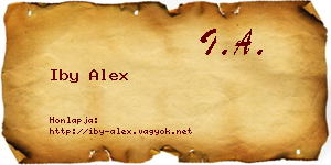 Iby Alex névjegykártya